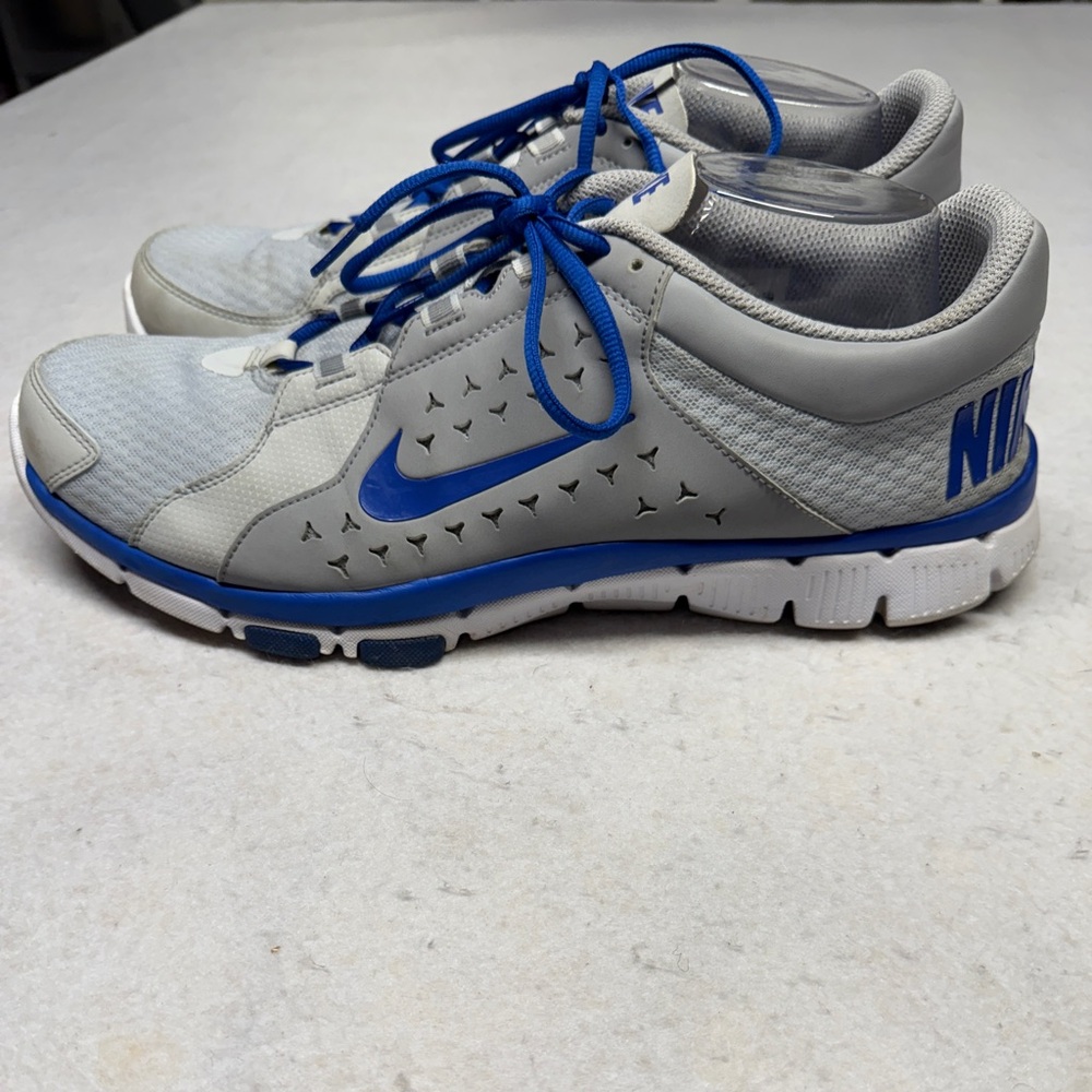 Nike Men's Size‎ 14 Flex Supreme TR Fitsole Gray/Blue Running Shoes 525730-007